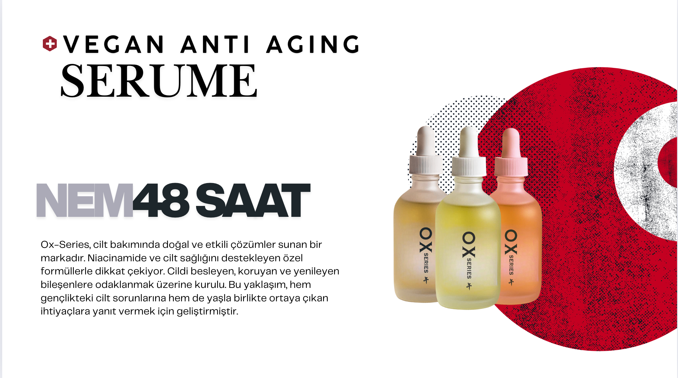 Vegan Anti Aging Serum - Nem 48 Saat - Ox Series
